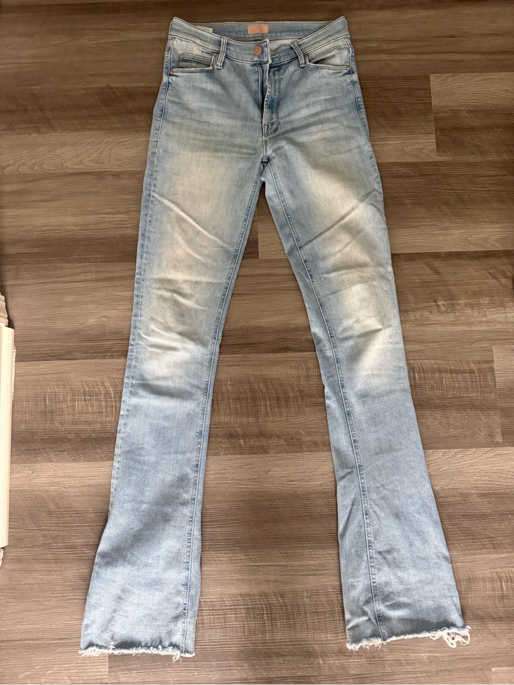 MOTHER Light Wash Flare Jeans - Pale Blue